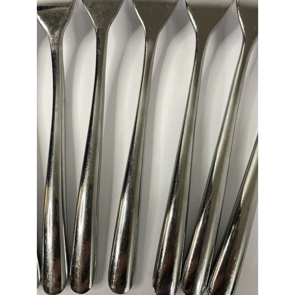 Towle Wave Glossy Angled Tip Stainless Dinner Forks Set Of 7 Replacements